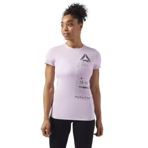 Reebok ACTIVCHILL Graphic T Shirt Damen - Rosa - DE 729-IZF